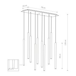 Lampa wewnętrzna sufitowa LASER 490