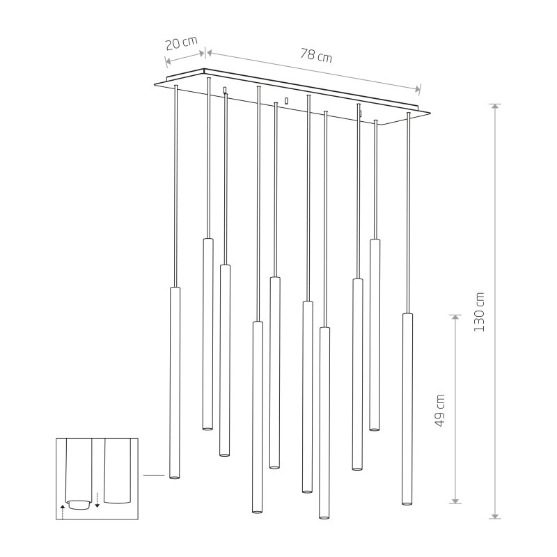 Lampa wewnętrzna sufitowa LASER 490