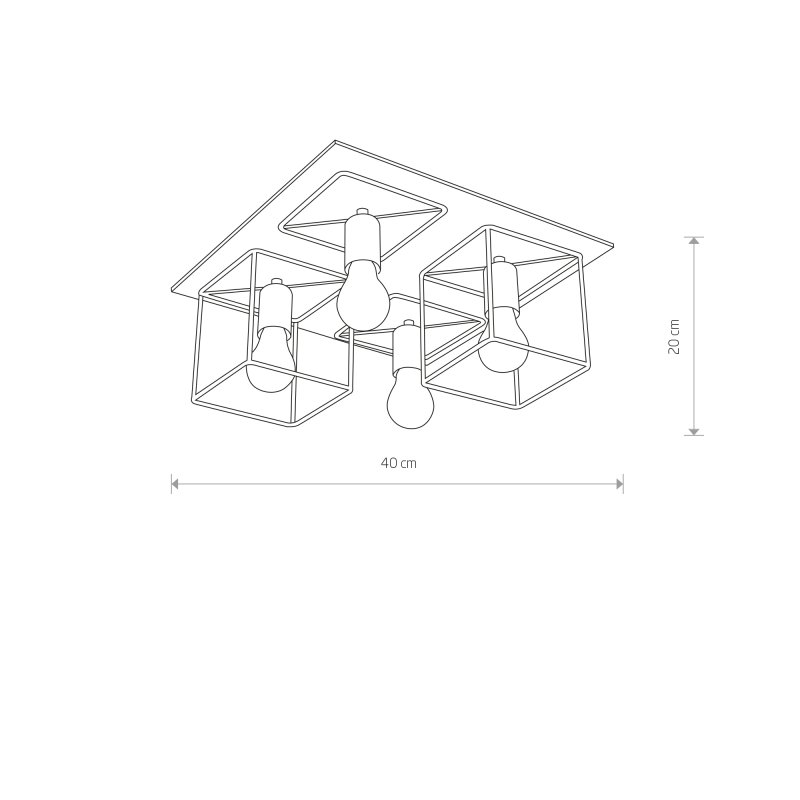 Lampa wewnętrzna sufitowa COBA ANTIQUE