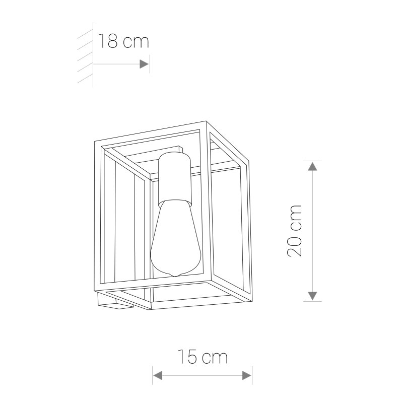 Lampa wewnętrzna ścienna CRATE