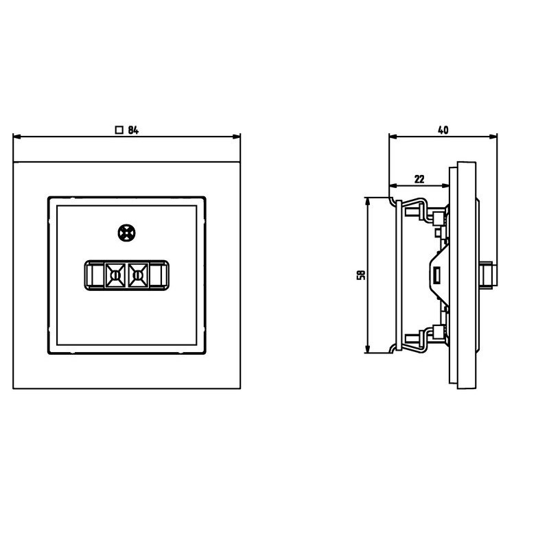 Gniazdo głośnikowe pojedyncze GG-1R/m/33