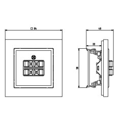 Gniazdo głośnikowe podwójne GG-2R/m/33