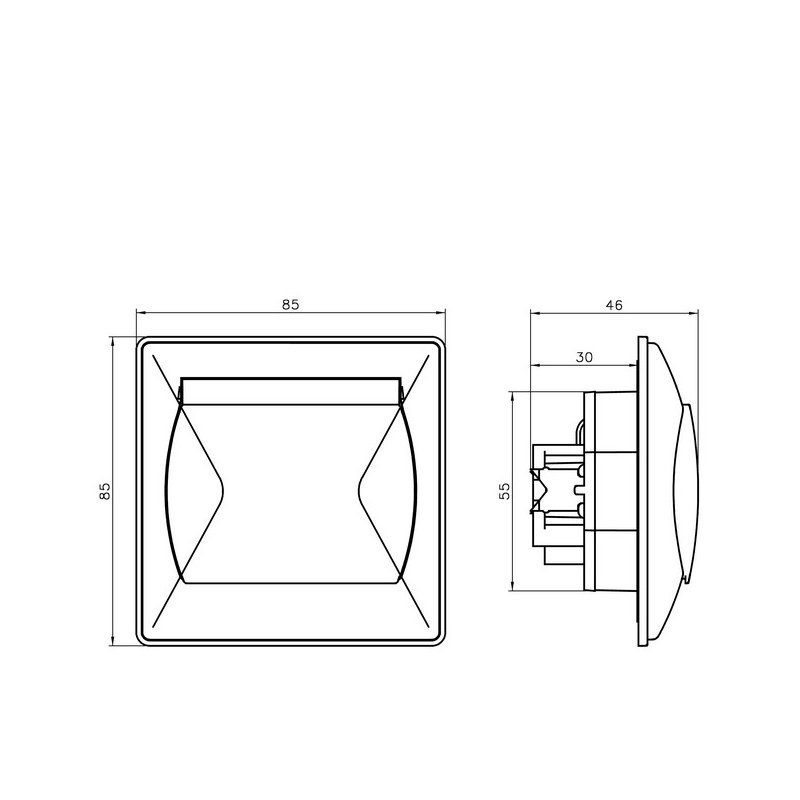 Gniazdo bryzgoszczelne z uziemieniem GPH-1AZ/00/d