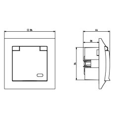 Gniazdo bryzgoszczelne z uziemieniem GPH-1YZ/m/18/d