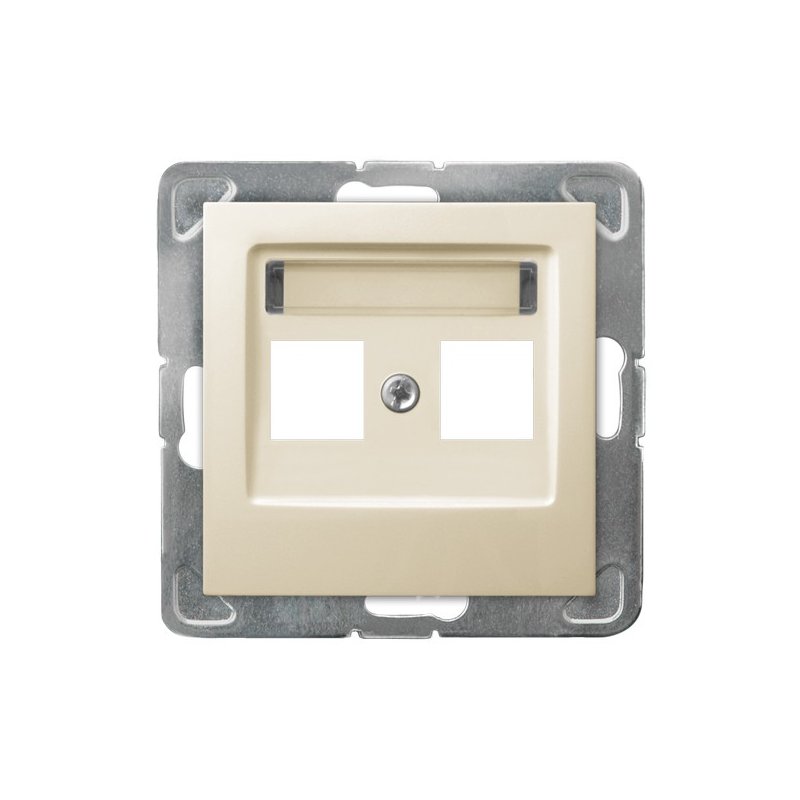 Obudowa gniazda podwójnego typu Keystone prosta GPK-2Y/p/27