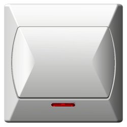 Łącznik jednobiegunowy z podświetleniem pomarańczowym ŁP-1AS/00