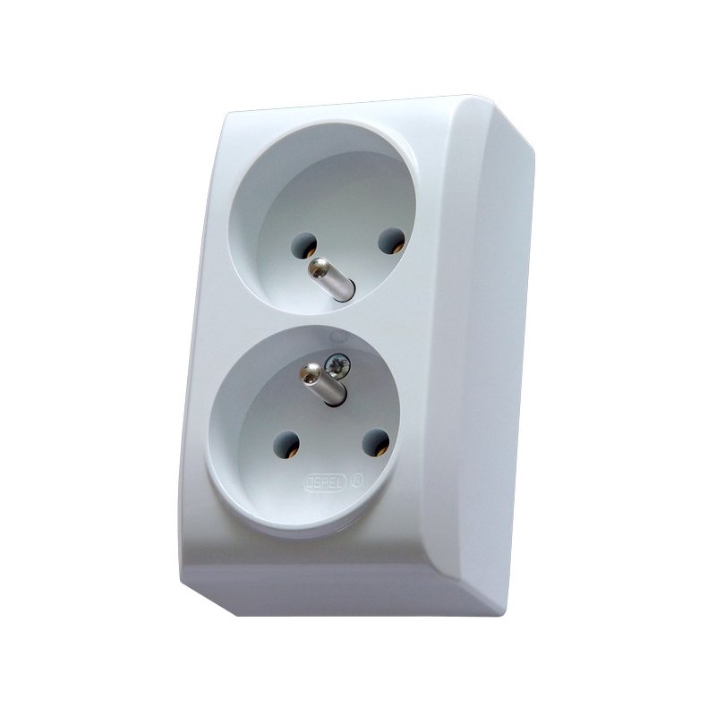 Gniazdo podwójne z uziemieniem GN-2BZ/00