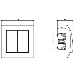 Łącznik podwójny schodowy ŁP-10Y/m/27