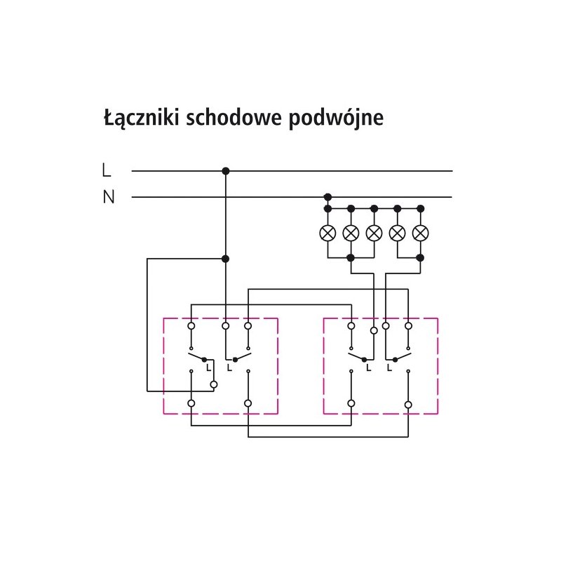 Łącznik podwójny schodowy ŁP-10Y/m/27