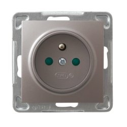 Gniazdo pojedyncze z uziemieniem z przesłonami torów prądowych GP-1YZP/m/23