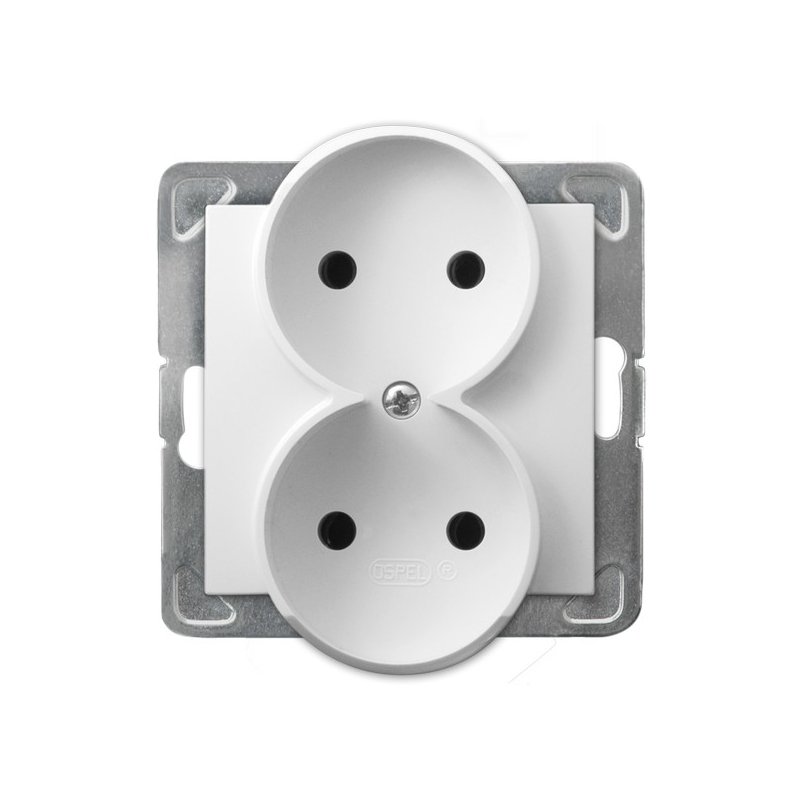 Gniazdo podwójne moduł bez ramki GP-2YR/m/00