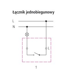Łącznik jednobiegunowy ŁP-1Y/m/23