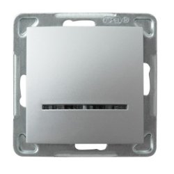 Łącznik jednobiegunowy z podświetleniem niebieskim ŁP-1YS/m/18