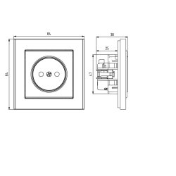 Gniazdo pojedyncze GP-1R/m/33