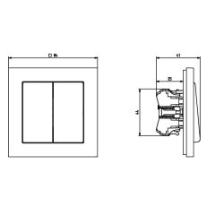 Łącznik dwugrupowy świecznikowy ŁP-2R/m/00