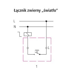 Łącznik zwierny "światło" ŁP-5R/m/00