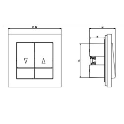 Łącznik żaluzjowy, zwierny ŁP-7R/m/33