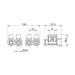 MT PRO 10 – 10 mm² – 12-torowa Listwa zaciskowa śrubowa termoplastyczna J441001 Elektro Becov