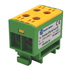 Złączka uniwersalna (Al/Cu) ETB 35/1x2 Żółto-zielone UK2035.24 Elektro Becov
