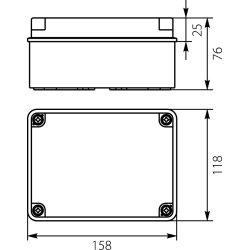 Puszka natynkowa PH-2A.3 z dławikami