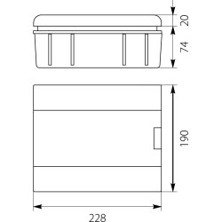 Rozdzielnica podtynkowa SRp-8 (N+PE)