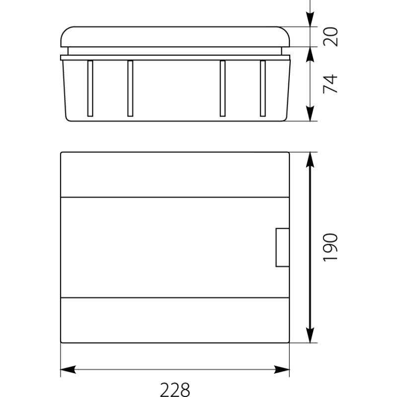Rozdzielnica podtynkowa SRp-8 (N+PE)