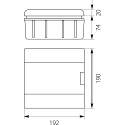 Rozdzielnica podtynkowa SRp-6 (N+PE)
