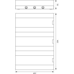 Rozdzielnica natynkowa SRn-3x18 (54) (N+PE)