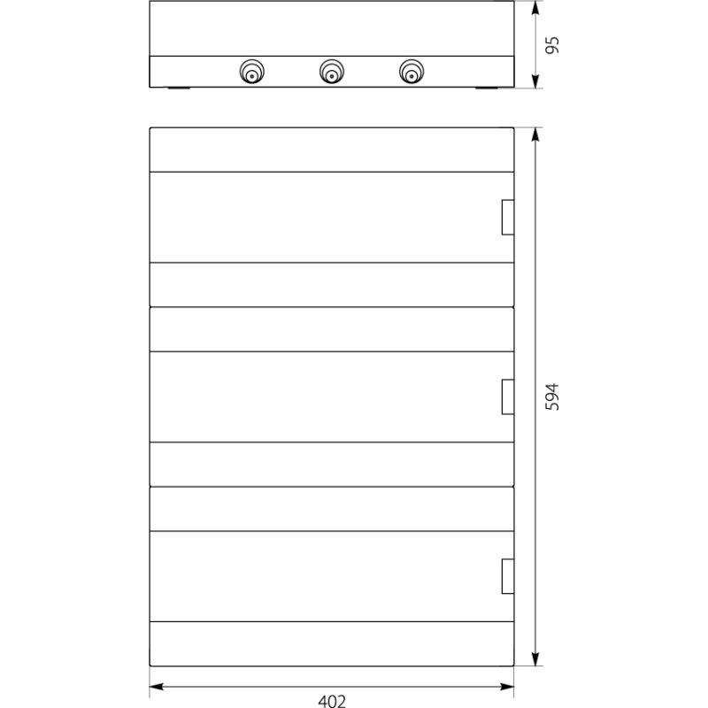 Rozdzielnica natynkowa SRn-3x18 (54) (N+PE)