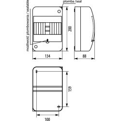 Rozdzielnica natynkowa - RNTO 6S