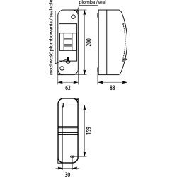 Rozdzielnica natynkowa - RNTO 2S