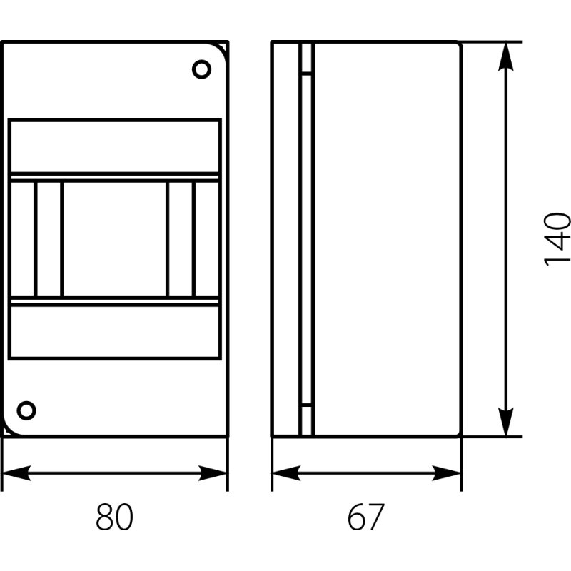 Rozdzielnica natynkowa - RNO 4