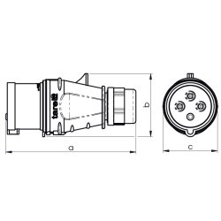 Wtyczka przenośna IP44 32A/5P 380V