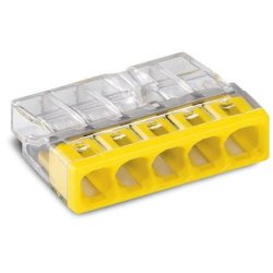 Szybkozłączka 5x 0,5‑2,5mm2 transparentna/żółta 2273‑205 WAGO