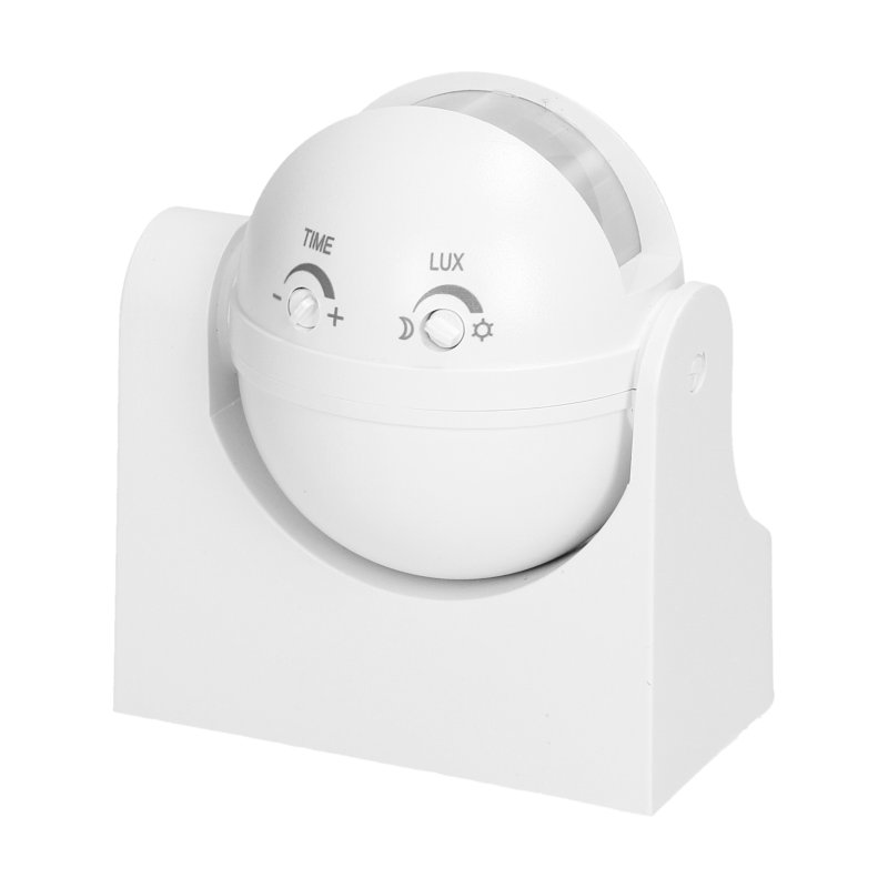 Czujnik ruchu 180st. pionowa regulacja, 1200W, biały