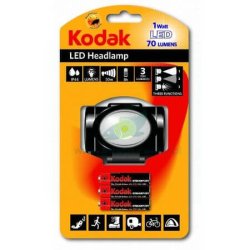 Latarka czołowa KODAK LED HL 150lm, IP44, 3xAAA CZARNA