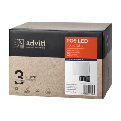 TOS LED 30W naświetlacz ogrodowy LED Czarny