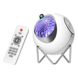 Lampka nocna z pilotem projektor gwiazd z muzyką relaksacyjną głośnik bluetooth