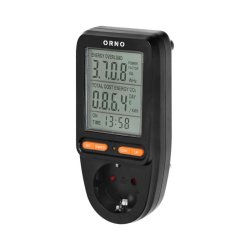 Watomierz, kalkulator energii z wyświetlaczem LCD Czarny