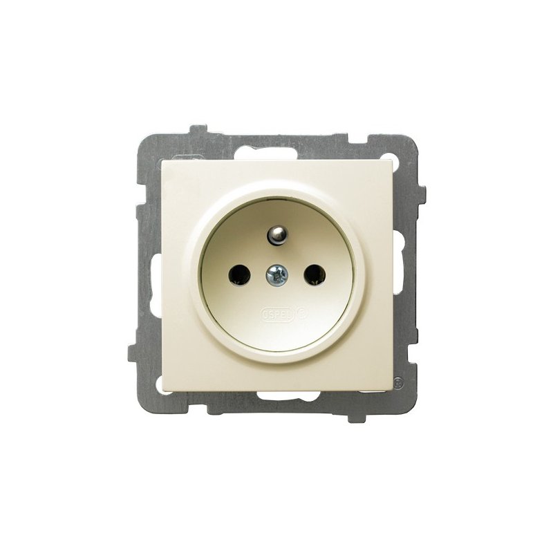 Gniazdo pojedyncze z uziemieniem GP-1GZ/m/27