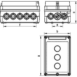 Skrzynka zabezpieczeniowa z pokrywą ruchomą SB-K-5I