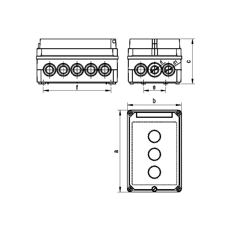 Skrzynka zabezpieczeniowa z pokrywą ruchomą SB-K-5I