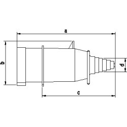 Wtyczka metalowa przenośna IP44