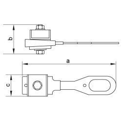 Uchwyt krańcowy przyłącza 2x(16-25) / 2x(16-35)mm2