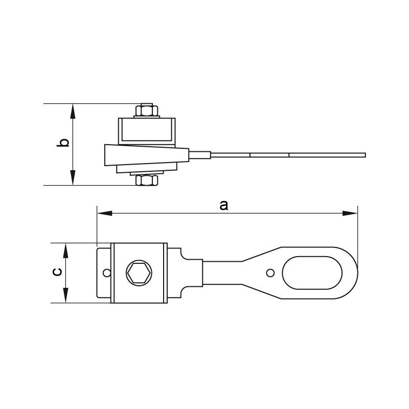 Uchwyt krańcowy przyłącza 2x(16-25) / 2x(16-35)mm2