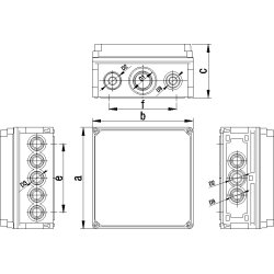 Skrzynka zabezpieczeniowa Z3W, pokrywa nieprzeźroczysta h-1
