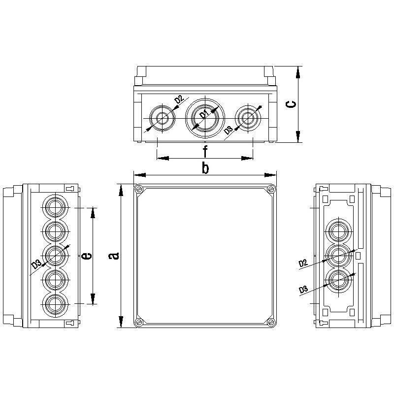 Skrzynka zabezpieczeniowa Z3W, pokrywa nieprzeźroczysta h-1