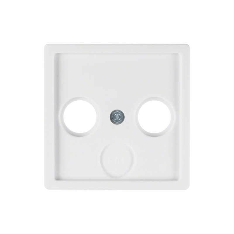 Płytka czołowa do gniazda antenowego 2- i 3-wyj­ścio­wego Biała, aksamit