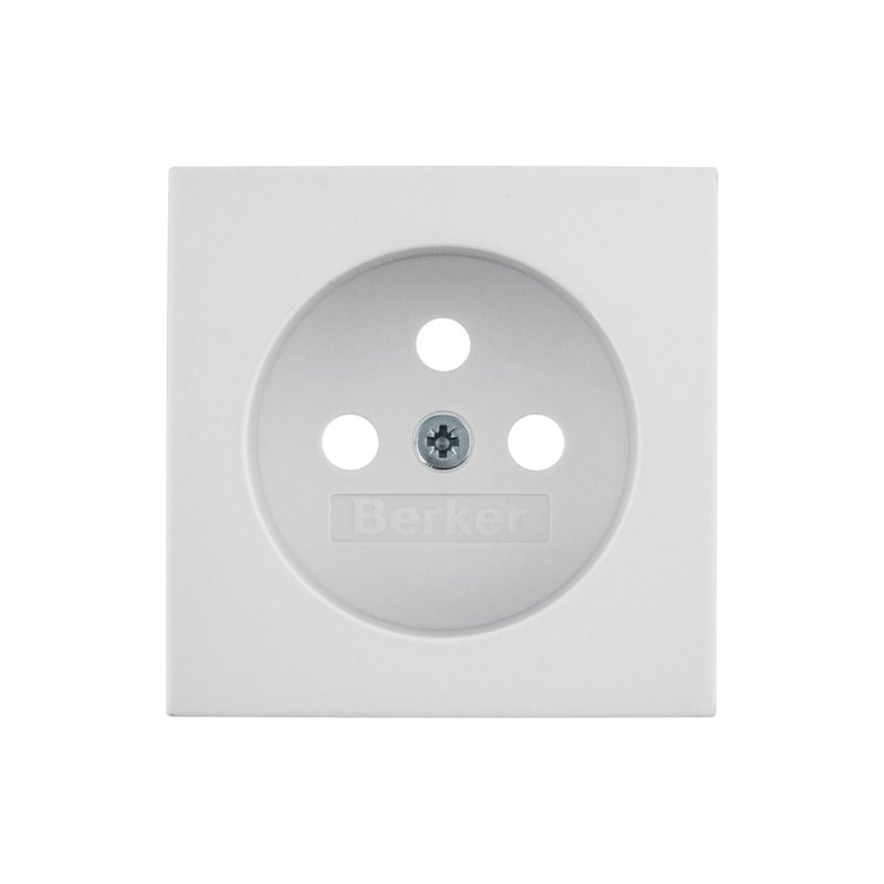 Płytka czołowa do gniazd z uziemieniem, kremowa B.Kwadrat