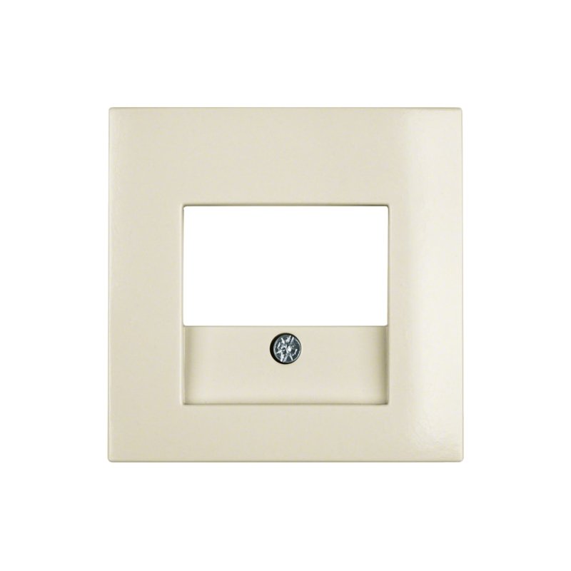 Płytka czołowa do gniazda głośnikowego i gniazda ładowania USB, kremowa B.Kwadrat